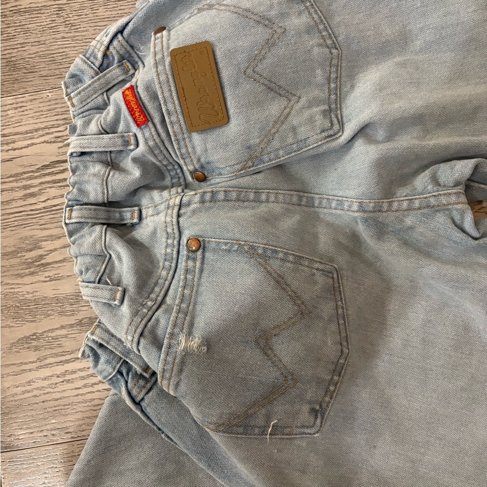 Wrangler Light Blue Ripped Denim Jeans - Picture 3 of 4